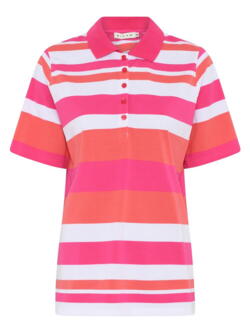 T-shirt - Stribet - Pink/Coral - Micha
