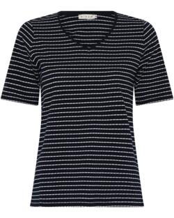 T-shirt - Petite Stripe - Navy/Hvid - Micha
