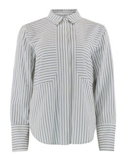 Skjorte - Selma - Offwhite/Blue stripe - Continue