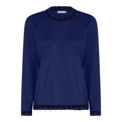 Jumper m kant - Basic Viskose Strik - Blue Print - Micha