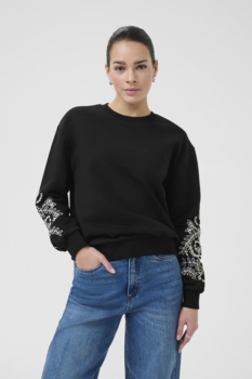 Sweatshirt - KAvivian - Black Deep - Kaffe