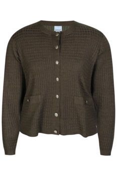 Cardigan - Strik - Kogle 996 - Grøn - Zhenzi