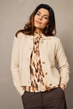 Cardigan - Strik - Creme/Glimmer - Signature