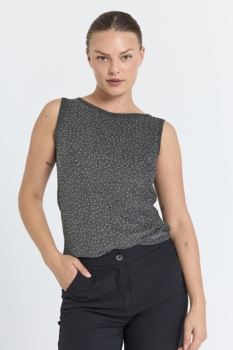 Top - FQViska - Black W. Silver - FREEQUENT