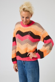 Pullover - Strik - Vind i Håret - Orange - Lene Beier X Lind
