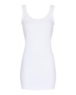 Top - Frida Plus Long - Bianco - Tim & Simonsen