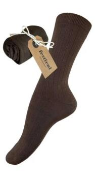 Strømper - Bambus - Dark Brown - Festival