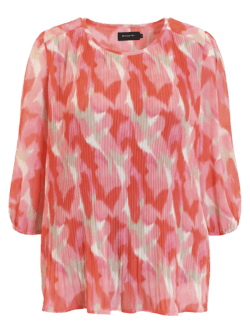 Bluse - Mønster - Koral/Rosa - Brandtex