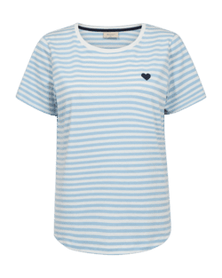 T-shirt - FQMIAN - Off-White w. Blue Bell - FREE/QUENT