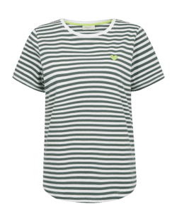 T-shirt - FQMIAN - Off-white w. Dark Forest - FREE/QUENT