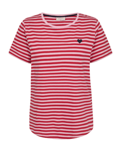 T-shirt - FQMIAN - Sweet Lilac w. True Red - FREE/QUENT