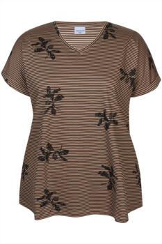 T-shirt - Alberta - Brown - Zhenzi