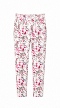 Jeans - Angelika Jump In Slim 7/8 - Rosa/Blomster - Anna Montana
