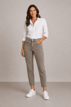 Jeans - Angelika Slim Fit 7/8 - Lys oliven - Anna Montana