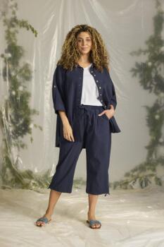 3/4 Bukser - Amin - Navy - Zhenzi