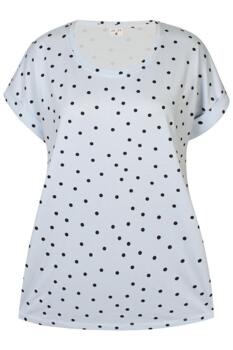 T-shirt - Ze-Disha - Lyseblå M. Sorte Prikker - ZE-ZE