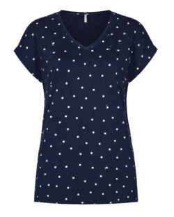 T-shirt - Ze-Disha - Navy/Hvid - ZE-ZE