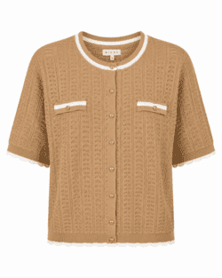 Cardigan - 144 227 - Sand/Hvid - Micha