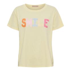 T-Shirt - Vespera Tee Smile - Gul - Marta du Château