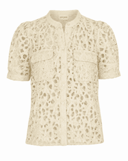Bluse - Charlotte Lace - Gul - CONTINUE