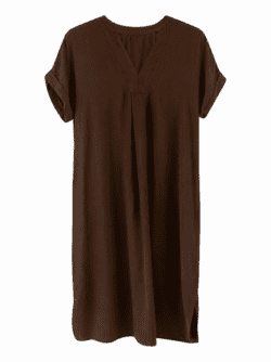 Kjole - CH2688 - Brun - Wilto