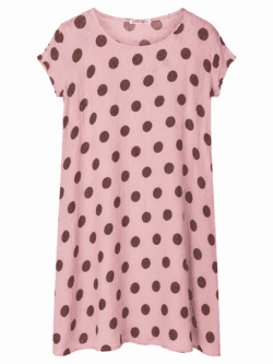 Kjole - Rosa/Brun - PuroLino