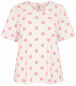 T-shirt - Jennifer - Pink/Hvid - Cassiopeia