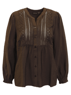 Bluse - 320-60011 - Mørkebrun - Brandtex