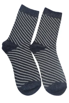 Strømper - 500640 - Navy/Glimmer strib - ZE-ZE