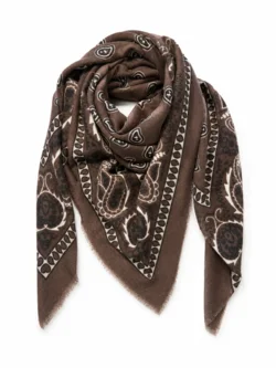 Tørklæde - 214363 - Brun/Paisley - Vanting