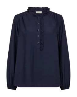 Bluse - FQMagda - Blå - FREEQUENT