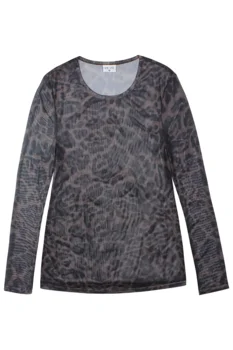 Bluse Mesh - Hedda - Mønsteret Brun/sort - ZE-ZE