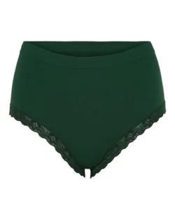 Trusser - Feline Rib Midi - Verde Scuro - Tim & Simonsen