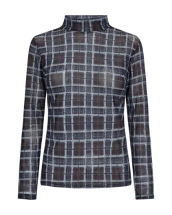 Meshbluse - FQplady - Ternet/Blå - FREEQUENT