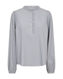 Bluse - FQfriva - Off White/Sort - FREEQUENT