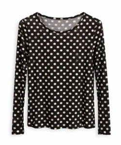 Bluse - Aura - Sort/Beige - Wilto