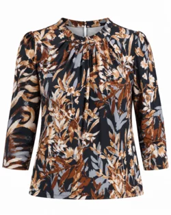 Bluse - Grazia  - Navy/Brun - iN FRONT