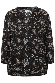 Bluse- Ze-Heleen - Brun/Sort - ZE-ZE