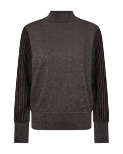 Pullover - Strik - FQBisolo - Brun/Sølv - FREEQUENT
