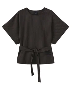 Bluse - Zenta - Brun/Nålestribet - Luxzuz One Two