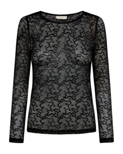 Langærmet T-shirt - FQisby - Sort - FREEQUENT
