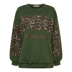 Sweatshirt - Sevilla - Grøn/Leopard - Marta du Château