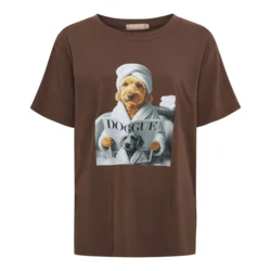 T-shirt - Inge - Brun/Hund - Marta du Château