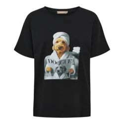 T-shirt - Inge - Sort/Hund - Marta du Château