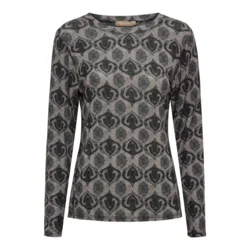 Bluse - Elissa - Grå/Sort - Marta du Château