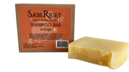 Shampoo bar - Orange - 100 gram - SæbeRiget
