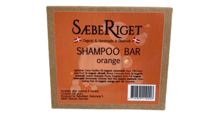 Shampoo bar Orange 100 gram 110-02 SæbeRiget