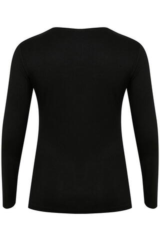 Langærmet T-shirt - KClima - Black Deep - Kaffe Curve