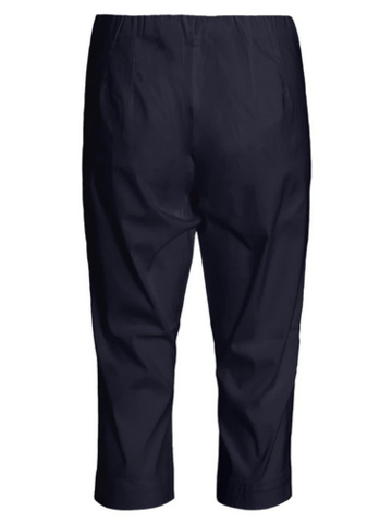 Capri bukser med elastik - Navy - Signature