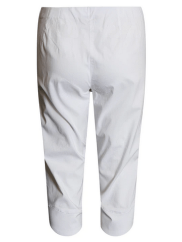Capri bukser med bred elastik i ben - white - Signature